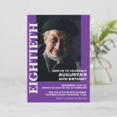 80th Birthday or ANY AGE Elegant Party Kaart (Staand voorkant)