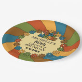 80th Birthday Party Decor 1960s Music Theme Papieren Bordje (Gekanteld)