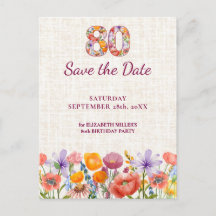 80th Birthday Party - Elegant Save the Date