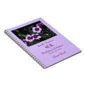 80th Birthday Party Guest Book Purple Flowers Name Notitieboek (Rechterzijde)