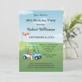 80th Birthday Party Men's Golf Theme Party   Kaart (Staand voorkant)