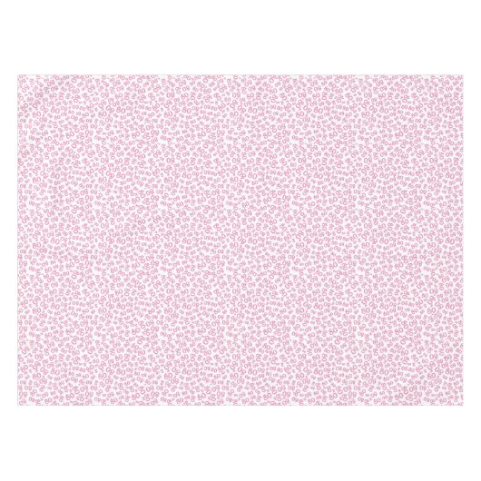80th Birthday Party Number Pattern Pink and White Tafelkleed (Voorkant (Horizontaal))
