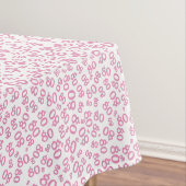 80th Birthday Party Number Pattern Pink and White Tafelkleed (Voorbeeld)