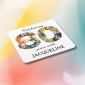 80th Birthday Photo Template-uitnodiging Kartonnen Onderzetters