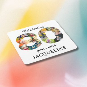 80th Birthday Photo Template-uitnodiging Kartonnen Onderzetters