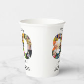 80th Birthday Photo Template-uitnodiging Papieren Bekers (Rechts)