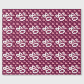 80th Birthday PINK HEARTS Custom Name V33 Cadeaupapier (Vlak)