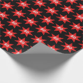 80th Birthday Red Star   Cadeaupapier (Hoek)