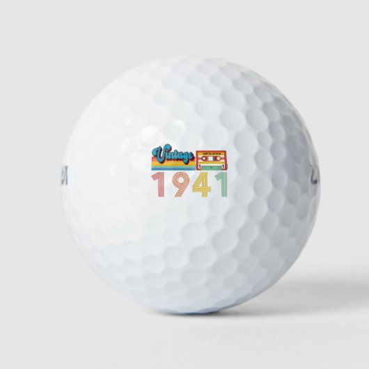 80th Birthday  Retro 1941 Cassettebandje Golfballen (Voorkant)