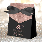 80th Birthday Rose Gold Thank You Favor Box Bedankdoosjes