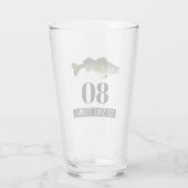 80th Birthday Walleye Vist Mannen Glas (Achterkant)