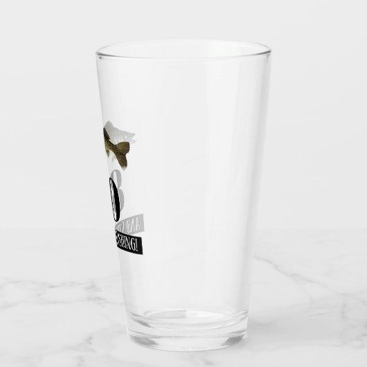 80th Birthday Walleye Vist Mannen Glas (Links)