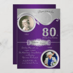 80th, Birthday Woman 80th, elegant art deco, paars Kaart<br><div class="desc">"80th",  "Birthday Woman 80th",  script,  "elegant art deco",  "paars Silver", "diamant", "2 foto's"

> Vraag naar elke leeftijd of kleur,  bedankt!

Verwijder of verander ongewenste informatie. 
Probeer een andere vorm.
Heb je naar onze andere producten gekeken,  vraag om een aanpassing.
Bedankt voor uw vriendelijke opmerkingen. e_design,  Edesign</div>