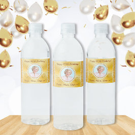 80th Verjaardag Waterfles Etiketten, Foto of Verwi Waterfles Etiket