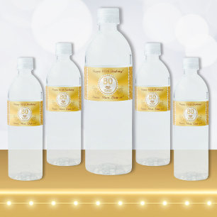 80th Verjaardag Waterfles Labels, gepersonaliseerd Waterfles Etiket