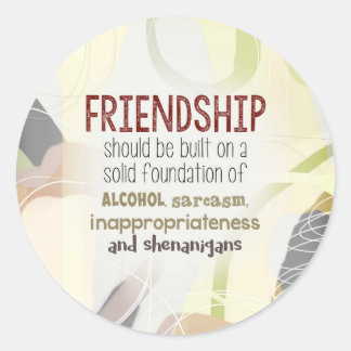 810.Vriendschap-Shenanigans Ronde Sticker