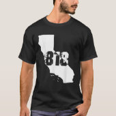 818 Strong Los Angeles California Area Code Nummer T-shirt (Voorkant)