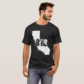 818 Strong Los Angeles California Area Code Nummer T-shirt (Voorkant volledig)