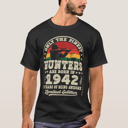 81 jaar 1942 81st Oude Ouderjagers T-shirt (Voorkant)
