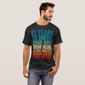 81 jaar Geweldige cadeaus 81 jaar oud 81 bi T-shirt (Voorkant volledig)