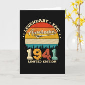 81 jaar oud Geweldige sinds 1941 81e verjaardag gi Kaart (Gele Bloem)