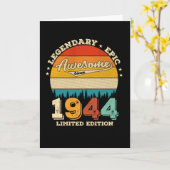 81 jaar oude Bday 1944 Geweldige 81ste verjaardags Kaart (Gele Bloem)