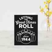 81 jaar oude Bowler 81e verjaardag Bowling Kaart (Gele Bloem)