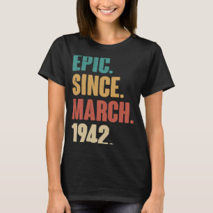81 jaar oude Vintage 1942 Birthday 81st Decoratie T-shirt