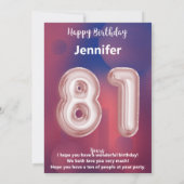 81-jarige Happy Birthday-kaart (Achterkant)