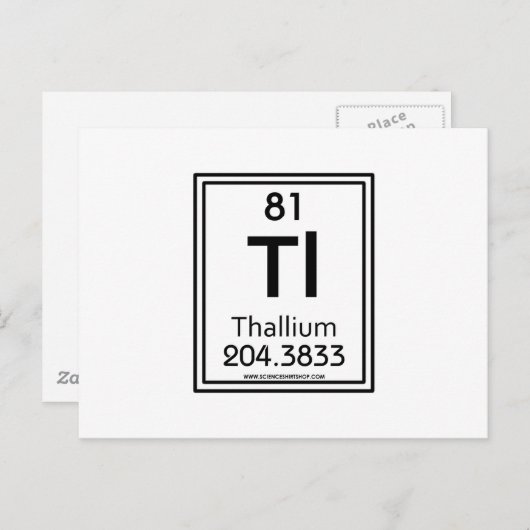 81 Thallium Briefkaart (Voorkant / Achterkant)