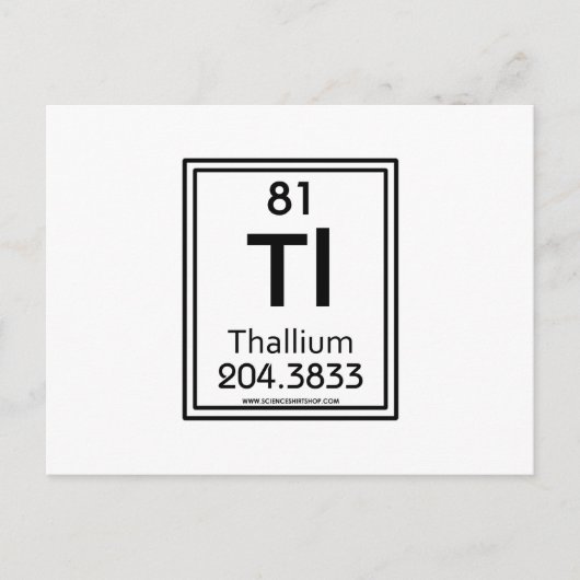 81 Thallium Briefkaart (Voorkant)