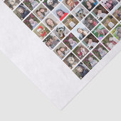 81 Vierkante Foto Collage Grid met Tekst - wit Tissuepapier (Detail)