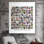 81 vierkante foto collage raster - aangepaste teks poster<br><div class="desc">Gebruik 81 SQUARE-foto's om een persoonlijke fotocollage te creëer. Deze moderne, schone lay-out bevat een tekstblok in een schreefloos lettertype om een familienaam of een naam toe te voegen. De achtergrondkleur kan worden gewijzigd in het gebied Aanpassen. ***Voor het beste resultaat voor deze lay-out met meerdere foto's - snijd uw...</div>