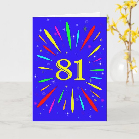 81e 'Birthday Explosion'-Kaart Kaart (Gele Bloem)