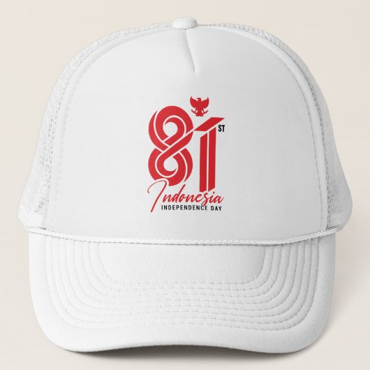 81e Onafhankelijkheidsdag van Indonesië Trucker Pet (Voorkant)
