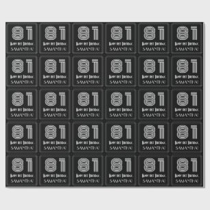 81e verjaardag: Art Deco geïnspireerde look "81" w Cadeaupapier