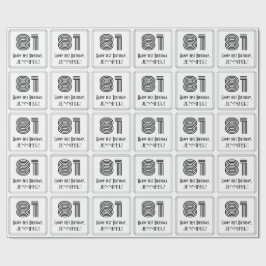 81e verjaardag: Art Deco geïnspireerde stijl "81" Cadeaupapier