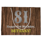 81e verjaardag: Country Western geïnspireerd uiter Groot Cadeauzakje (Achterkant)