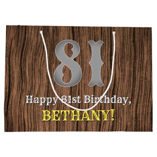 81e verjaardag: Country Western geïnspireerd uiter Groot Cadeauzakje (Achterkant)