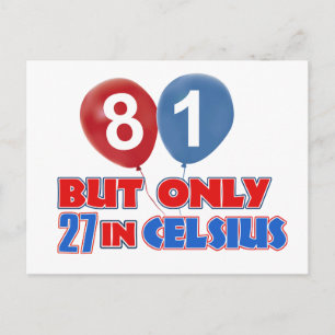 81e verjaardag design briefkaart