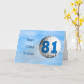 81e verjaardag golfkaart kaart (Gele Bloem)
