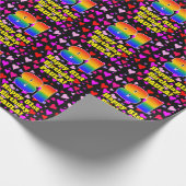 81e verjaardag: Het liefhebbende Kunstpatroon, Reg Cadeaupapier (Hoek)