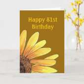 81e verjaardag Kaart (Gele Bloem)