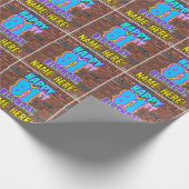 81e verjaardag: Leuk, Urban Graffiti geïnspireerd  Cadeaupapier (Hoek)