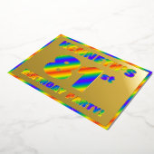 81e verjaardag van de Fun, regenboogspectrum "81" Folie Uitnodiging (Gedraaid)