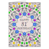 81ste Abstracte bloemen van de Birthday (Voorkant)
