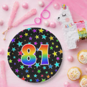 81ste evenement: Vet, Leuk, Kleurrijke Regenboog 8 Papieren Bordje (Feest)