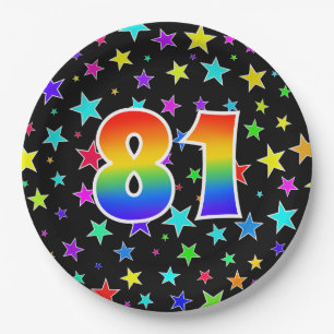 81ste evenement: Vet, Leuk, Kleurrijke Regenboog 8 Papieren Bordje