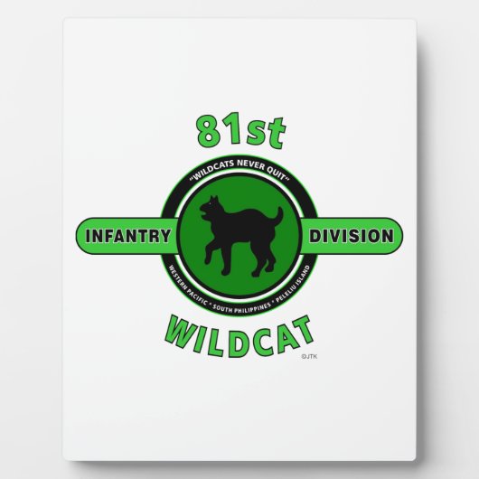 81STE INFANTRY DIVISION "WILDCAT" FOTOPLAAT (Voorkant)