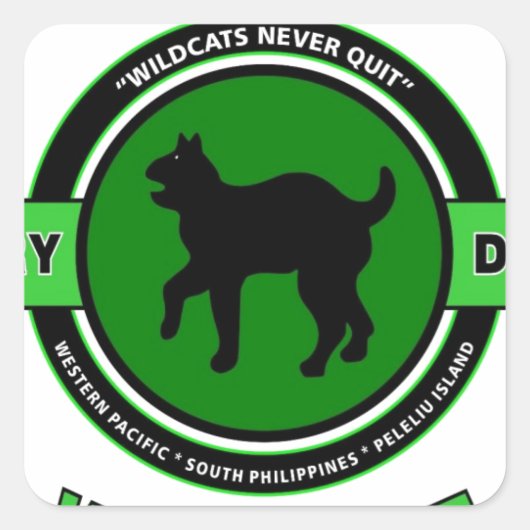 81STE INFANTRY DIVISION "WILDCAT" VIERKANTE STICKER (Voorkant)